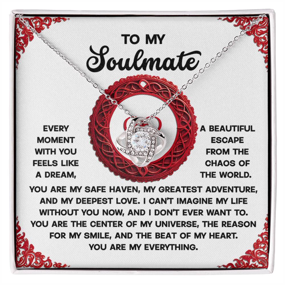 To My Soulmate Jewelry Gift - Feels Like A Dream - Love Knot Necklace
