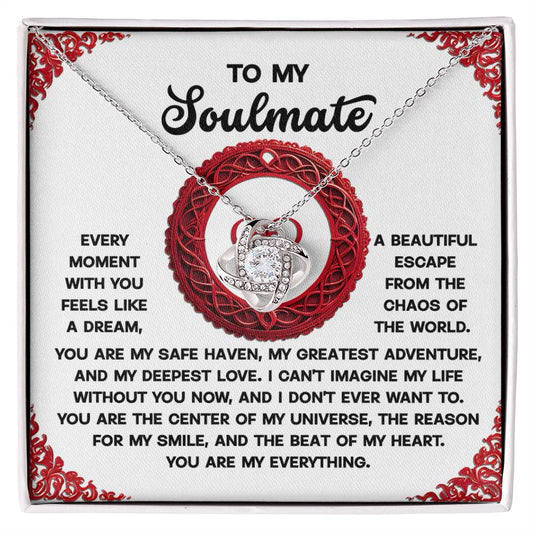 To My Soulmate Jewelry Gift - Feels Like A Dream - Love Knot Necklace