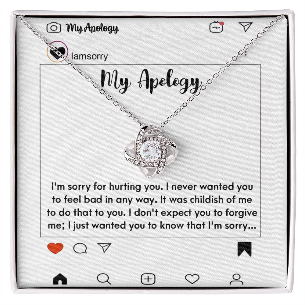 I'm Sorry Gift For Her - Love Knot Necklace - My Apology