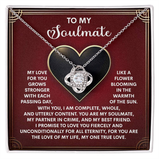 To My Soulmate Jewelry Gift - My One True Love - Love Knot Necklace
