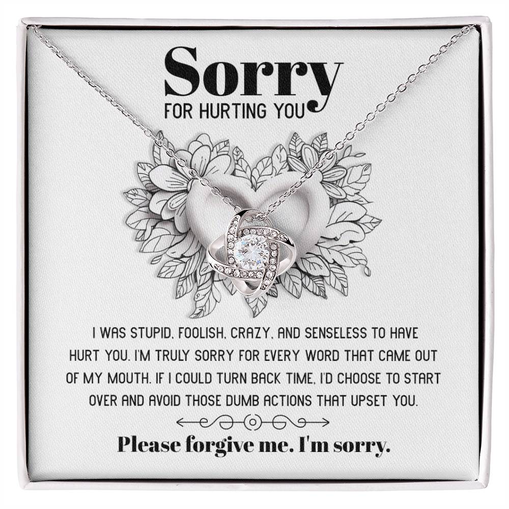 Apology Jewelry Gift - Love Knot Necklace - Turn Back Time