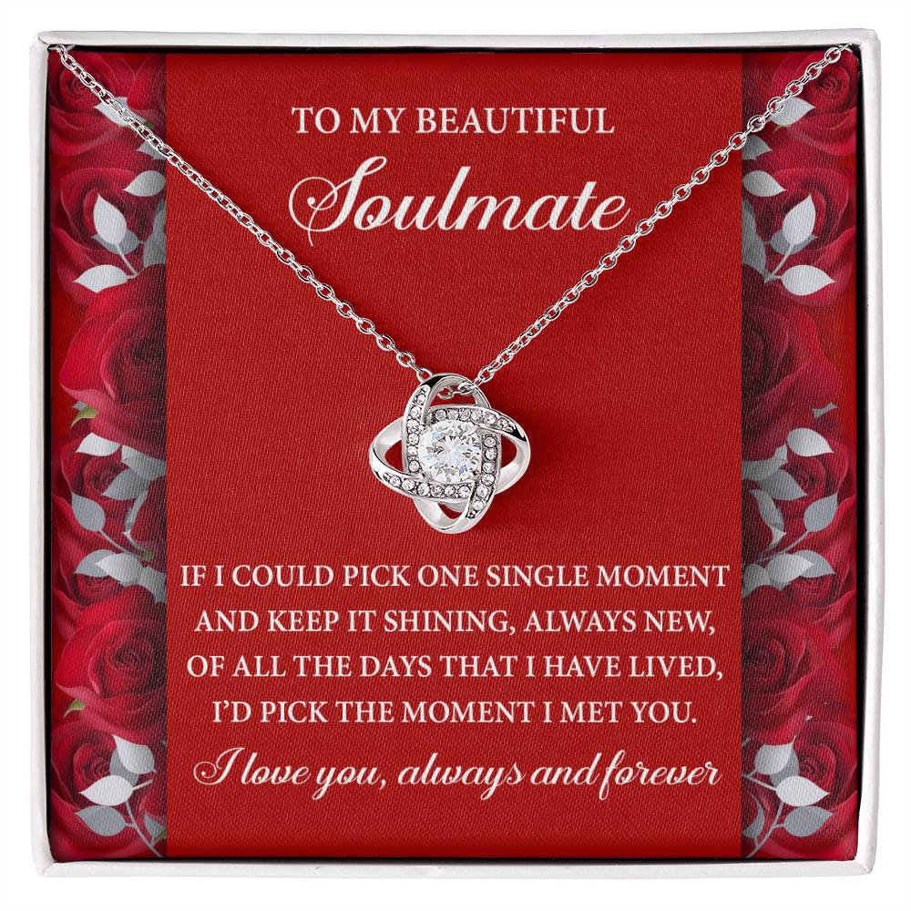 To My Soulmate Jewelry Gift - Love Knot Forever Necklace - Keep It Shining