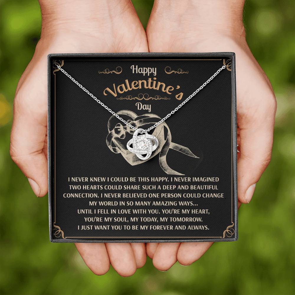 To My Soulmate Jewelry Gift - Love Knot Forever Necklace - Amazing Ways