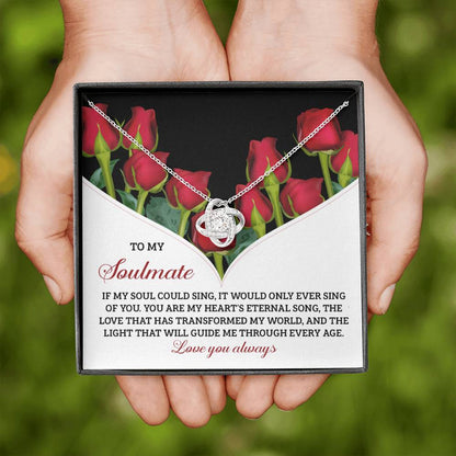 To My Soulmate Jewelry Gift - Love Knot Forever Necklace - Eternal Song