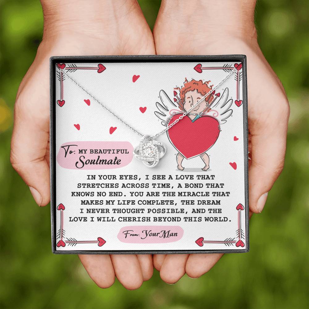 To My Soulmate Jewelry Gift - Love Knot Forever Necklace - No End