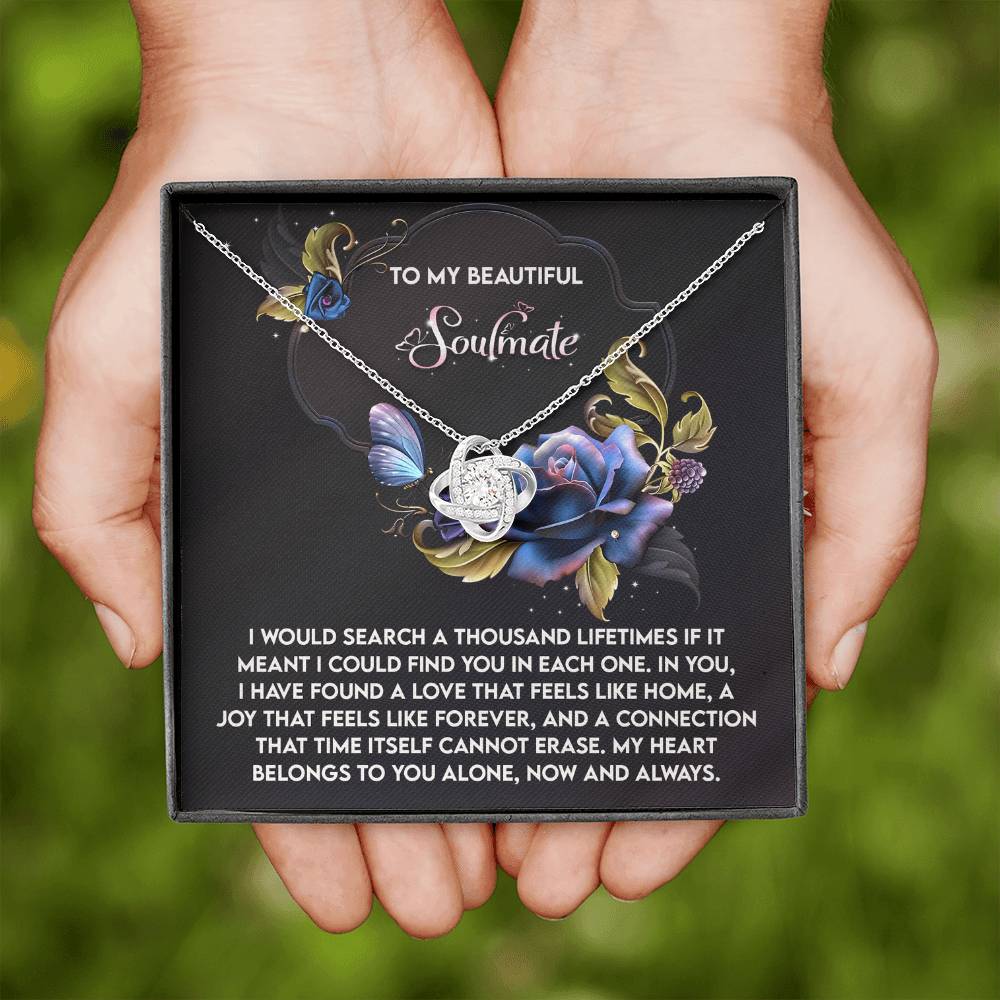 To My Soulmate Jewelry Gift - Love Knot Forever Necklace - Like Home