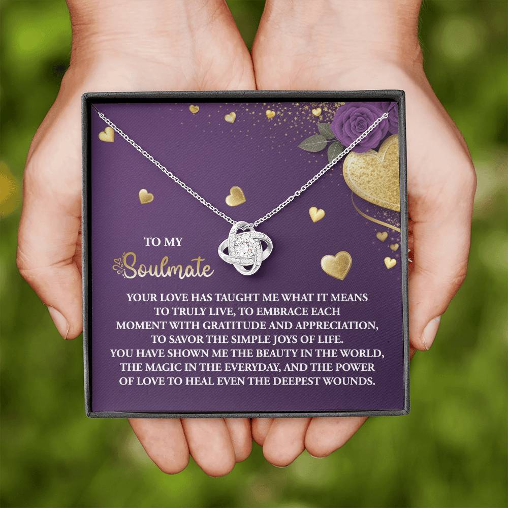 To My Soulmate Jewelry Gift - Love Knot Forever Necklace - Joys Of Life
