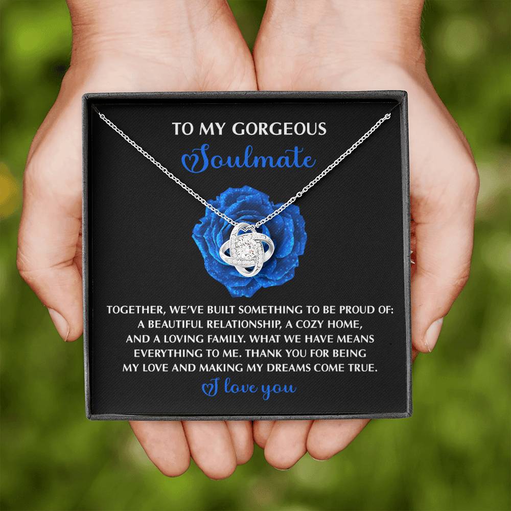 To My Soulmate Jewelry Gift - Love Knot Forever Necklace - Dreams Come True