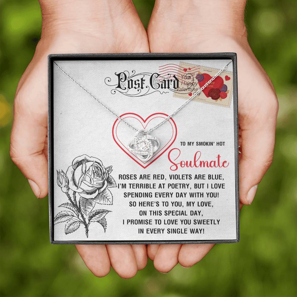 To My Soulmate Jewelry Gift - Love Knot Forever Necklace - Special Day