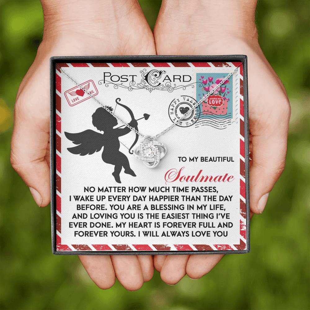 To My Soulmate Jewelry Gift - Love Knot Forever Necklace - Forever Yours