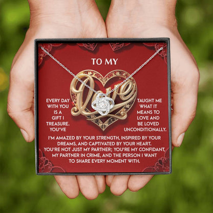 To My Love Jewelry Gift - Love Knot Forever Necklace - Every Moment