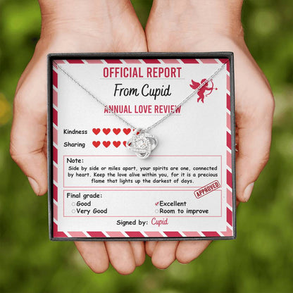 Valentine's Day Soulmate Jewelry Gift - Love Knot Forever Necklace - Official Report