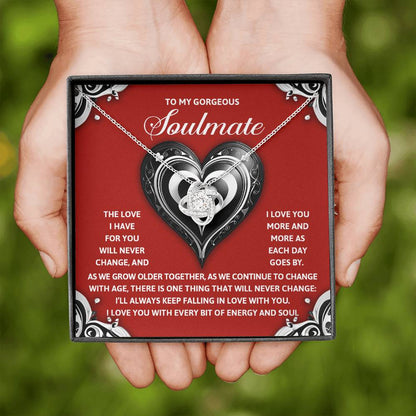 To My Soulmate Jewelry Gift - Love Knot Forever Necklace - Energy and Soul