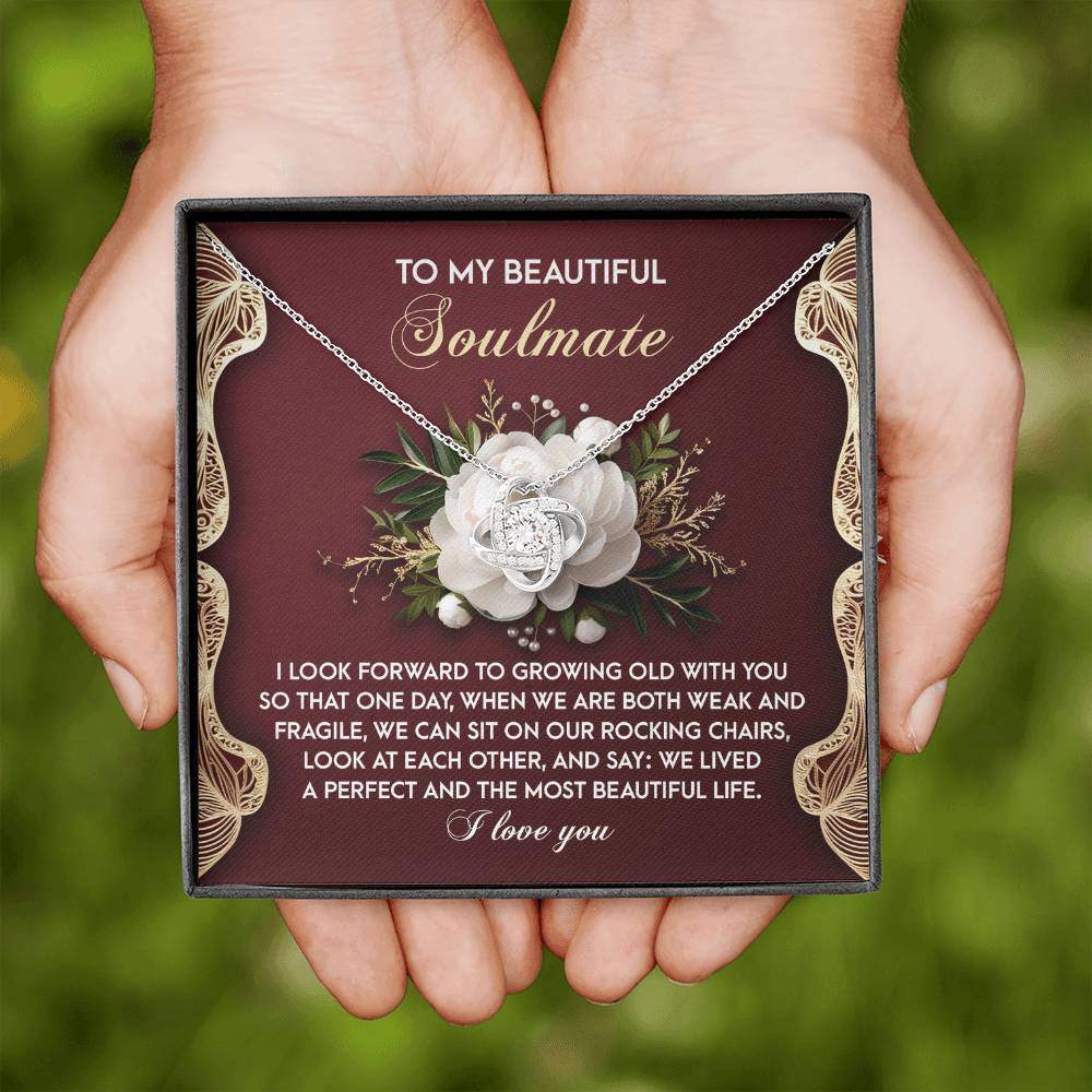 To My Soulmate Jewelry Gift - Love Knot Forever Necklace - Rocking Chairs
