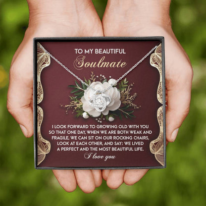 To My Soulmate Jewelry Gift - Love Knot Forever Necklace - Rocking Chairs