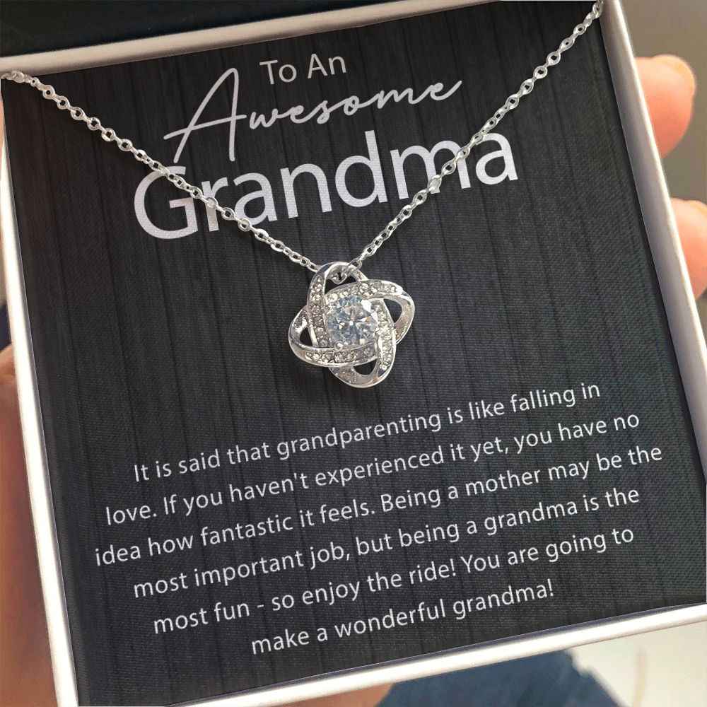 Being a Grandma is the Most Fun Love Knot  Necklace