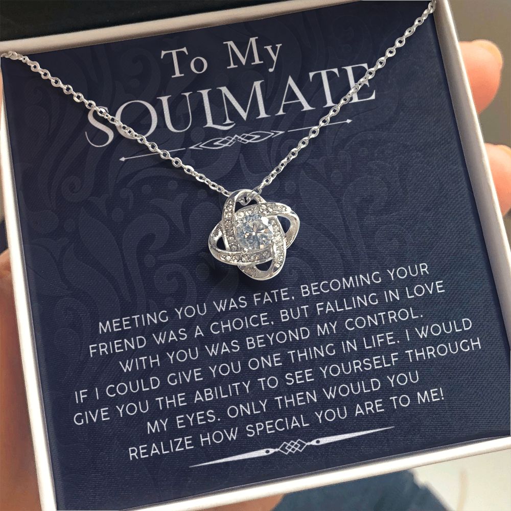 My Soulmate - How Special You Are To Me Love Knot Necklace