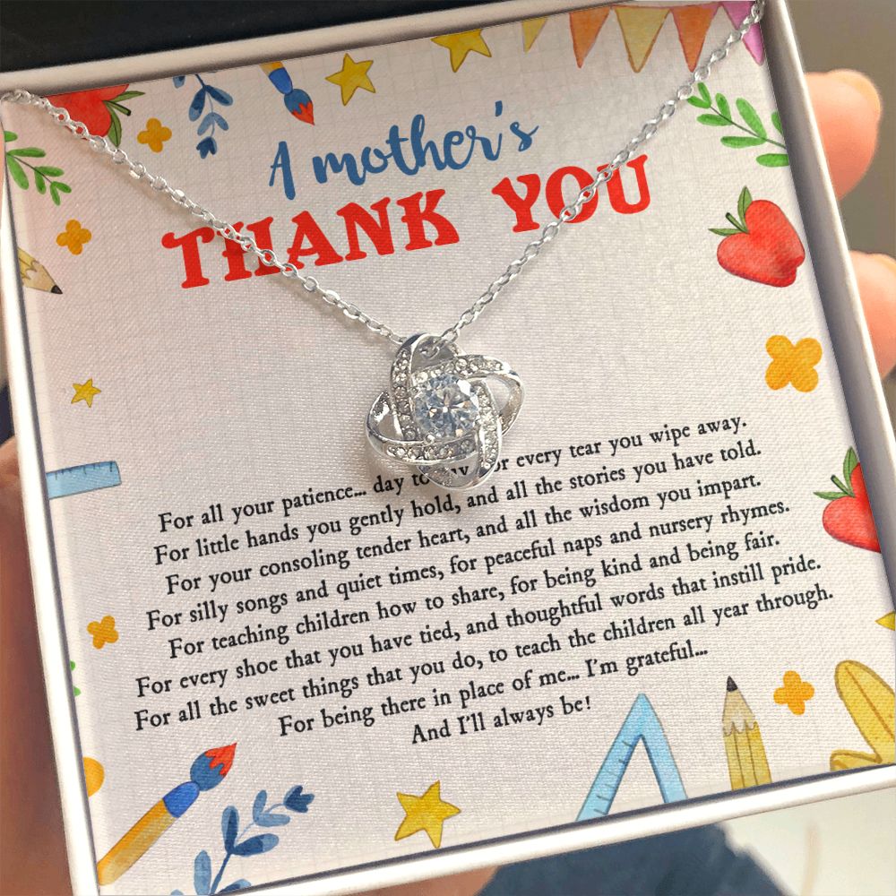 Teacher Appreciation Gifts - Necklace - A Mothers Thank You