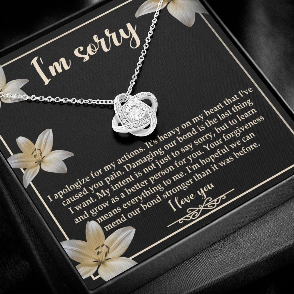 I'm Sorry Gift For Her - Love Knot Necklace - The Last Thing