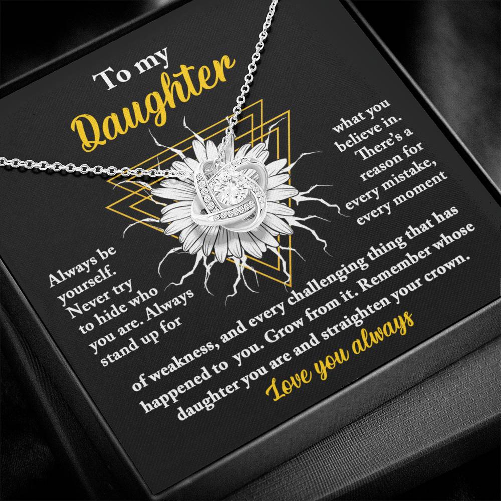 To My Daughter - Love Knot Necklace - Be Yourself