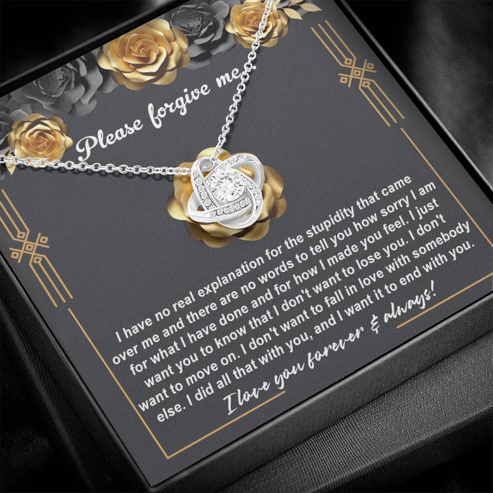 I'm Sorry Gift For Her - Love Knot Necklace - End With You