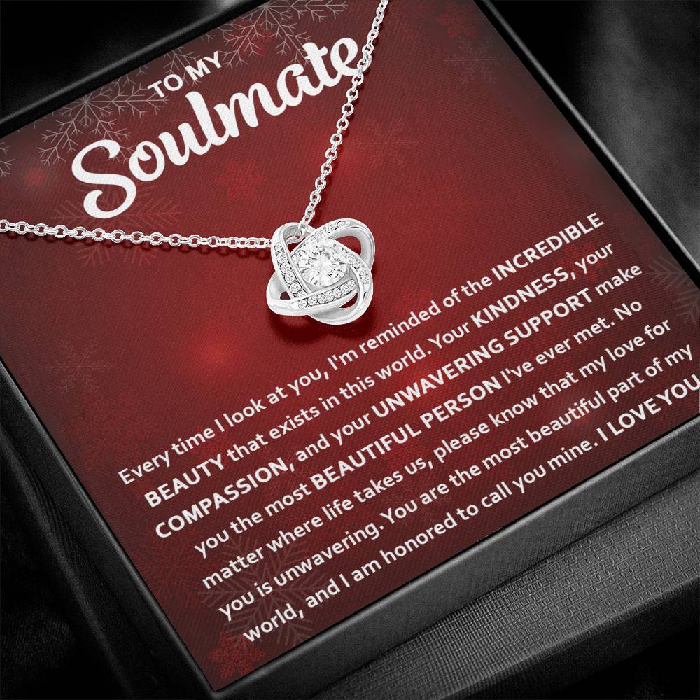 To My Soulmate For Christmas - You Are The Most Beautiful Part Of My Life - Love Knot Necklace