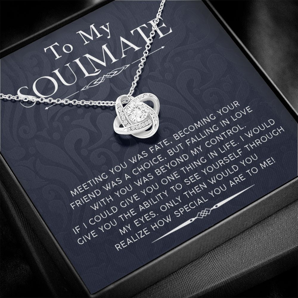 My Soulmate - How Special You Are To Me Love Knot Necklace