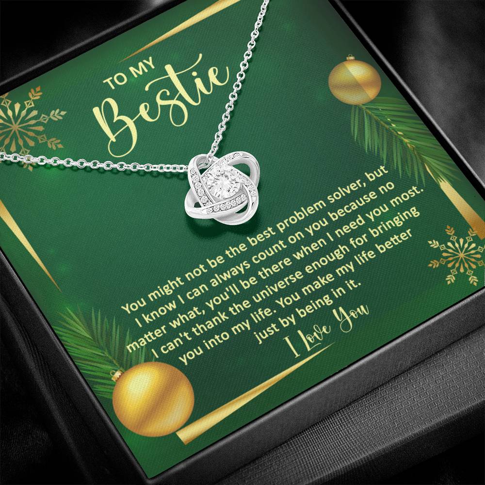 Bestie Christmas Gift - Love Knot Necklace -  My Problem Solver