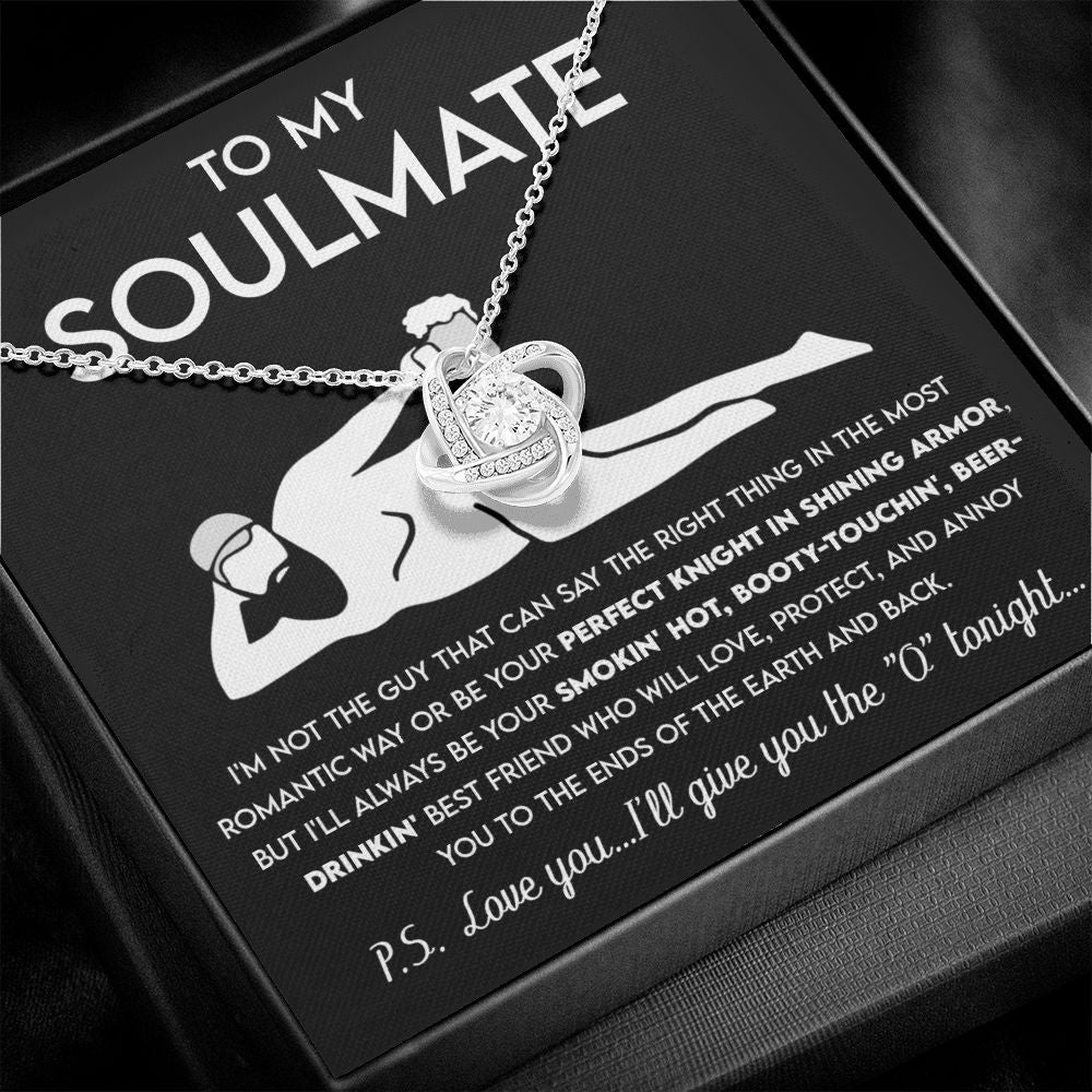 To My Soulmate - Not Perfect Knight - Love Knot Necklace