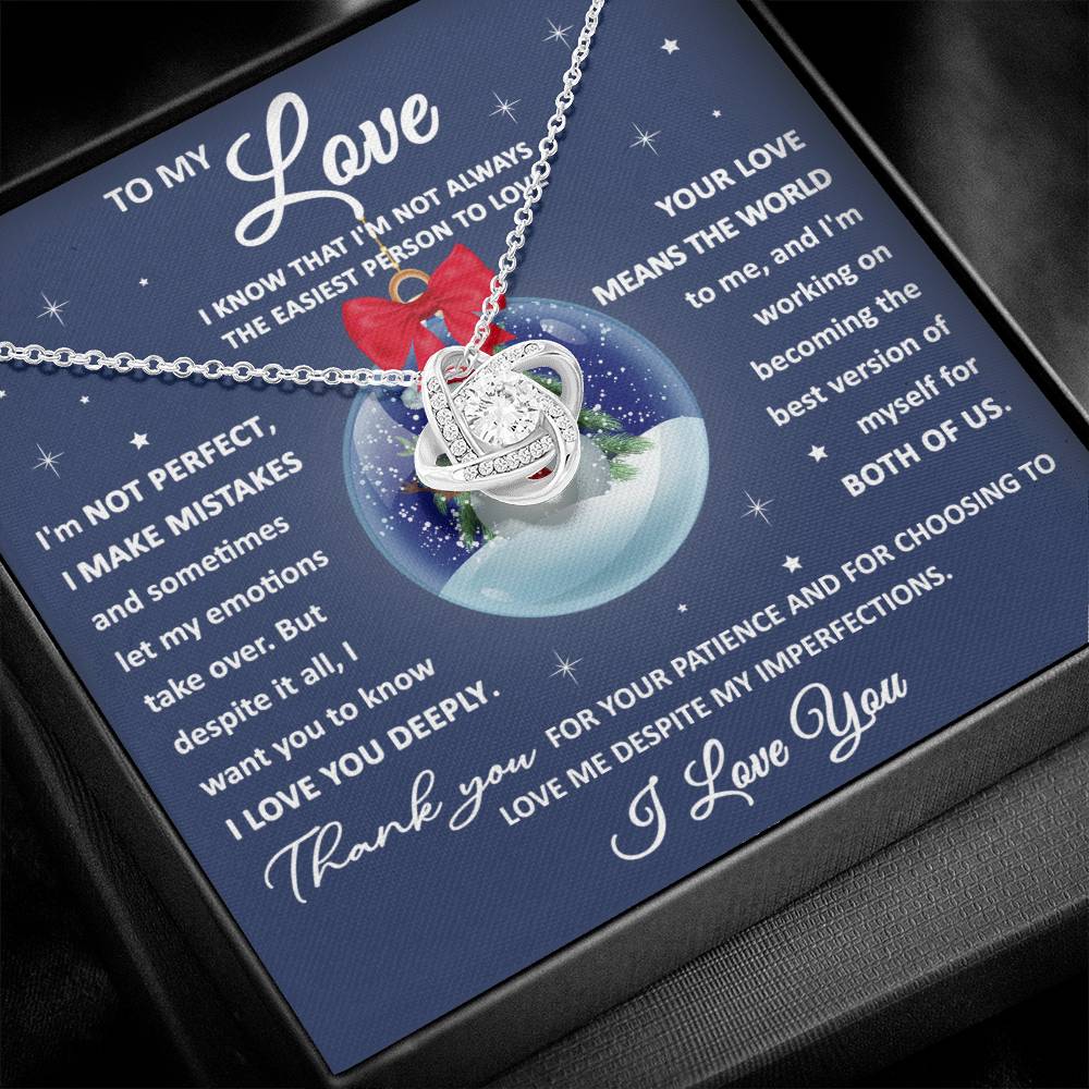 Soulmate Christmas Gift - Love Knot Necklace - My Love Best Version