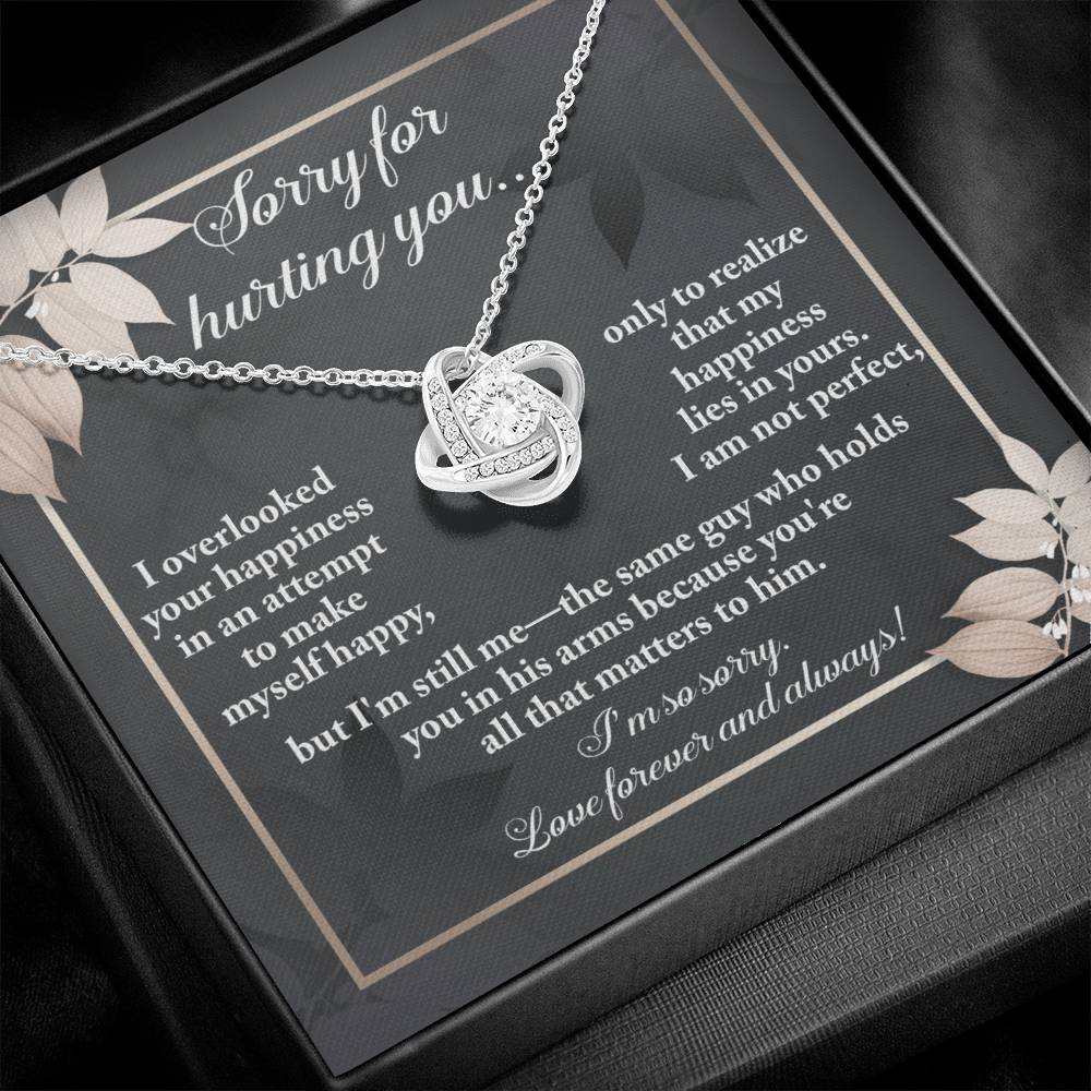 I'm Sorry Gift For Her - Love Knot Necklace - Lies In Yours