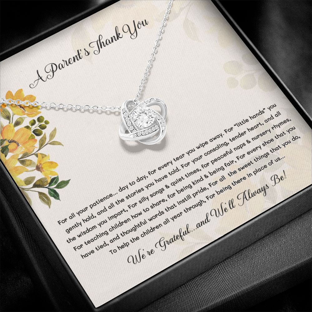 Teacher Appreciation Gifts - Necklace - A Parents Thank You