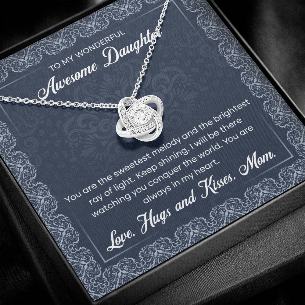 Daughter Gift From Mom - Love Knot Necklace - Sweetest Melody