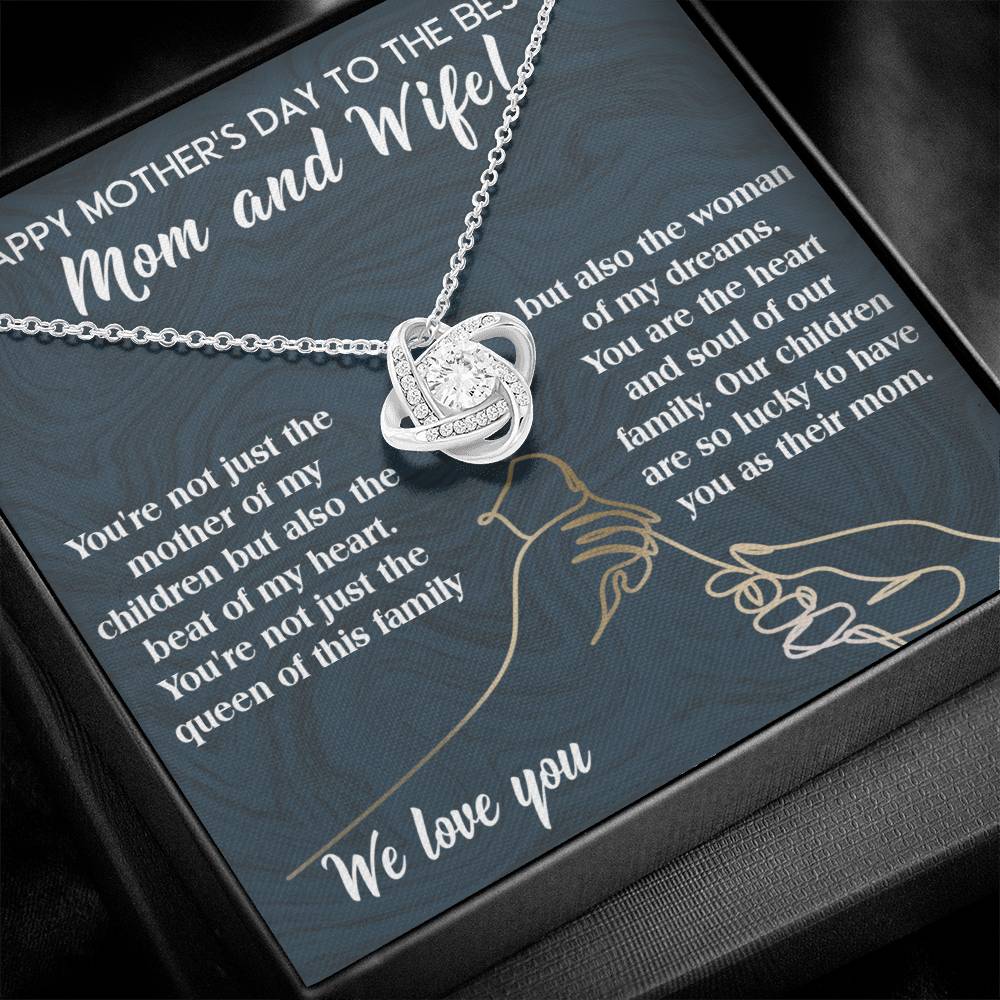 Mother's Day Love Knot Necklace  Gift For Wife