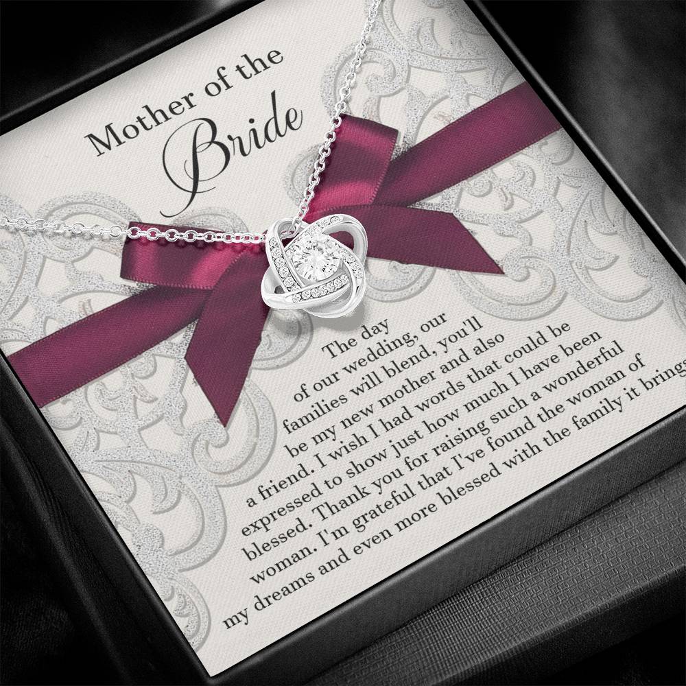 Mother of the Bride - Love Knot Necklace Gift - My New Mother