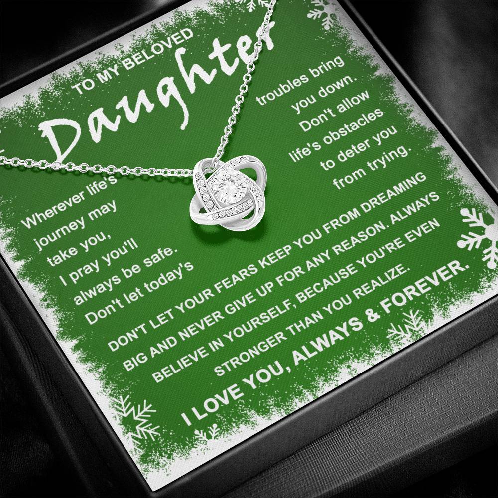 Daughter Jewelry Gift - Love Knot Necklace - Dreaming Big