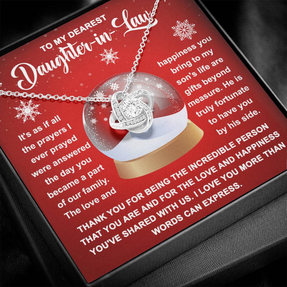 Daughter in Law Christmas Gift - Love Knot Necklace - Incredible Person