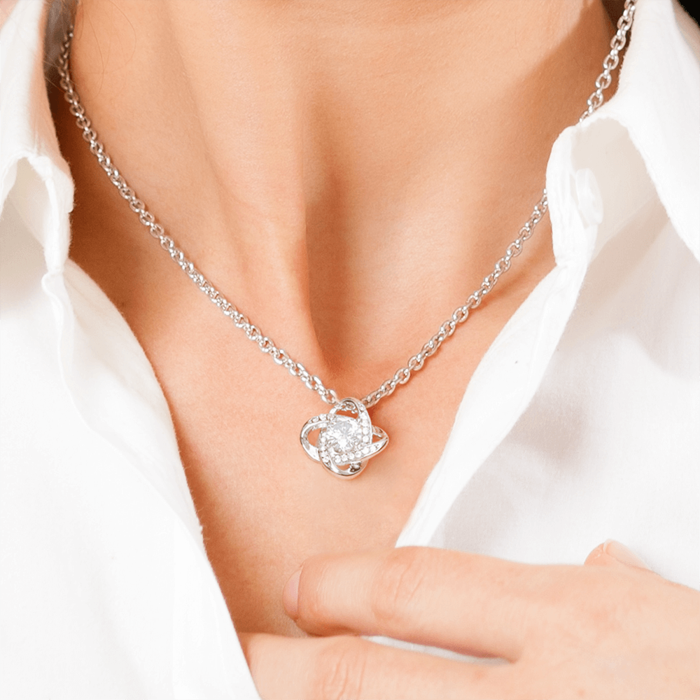 Graduation Gift for Daughter | Love Knot Necklace | “I Will Always Carry You In My Heart” | Meaningful Jewelry Gift