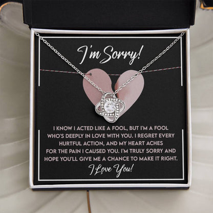 Apology Jewelry Gift - Love Knot Necklace - Deeply In Love