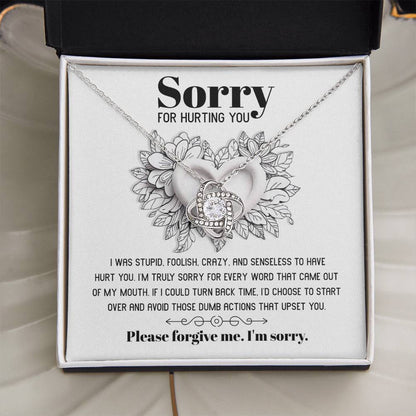 Apology Jewelry Gift - Love Knot Necklace - Turn Back Time