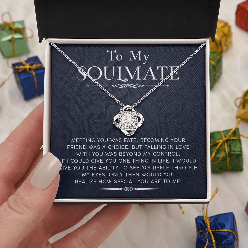 My Soulmate - How Special You Are To Me Love Knot Necklace