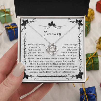 I'm Sorry Gift - Love Knot Necklace - No Excuse