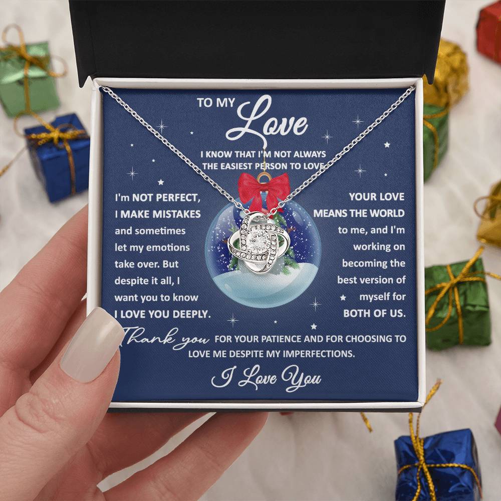 Soulmate Christmas Gift - Love Knot Necklace - My Love Best Version