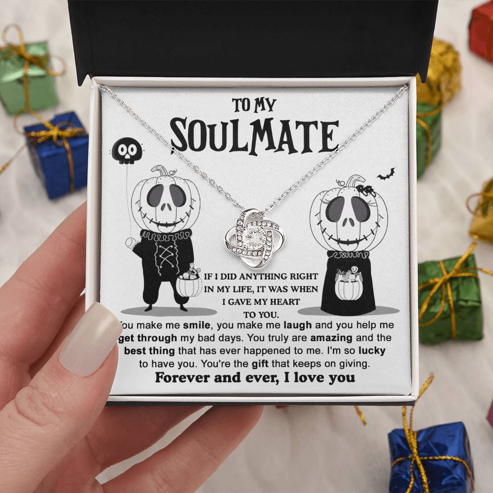 Soulmate Necklace Gift For Halloween - Best Thing