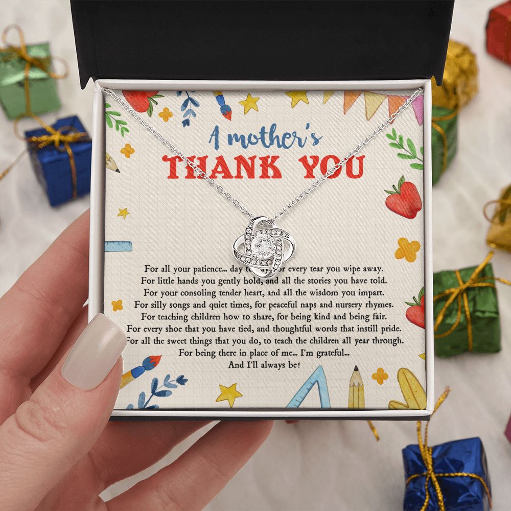 Teacher Appreciation Gifts - Necklace - A Mothers Thank You