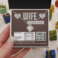 To My Wife - Love Knot  Necklace - Nutrition Facts - Thanks For Being Awesome