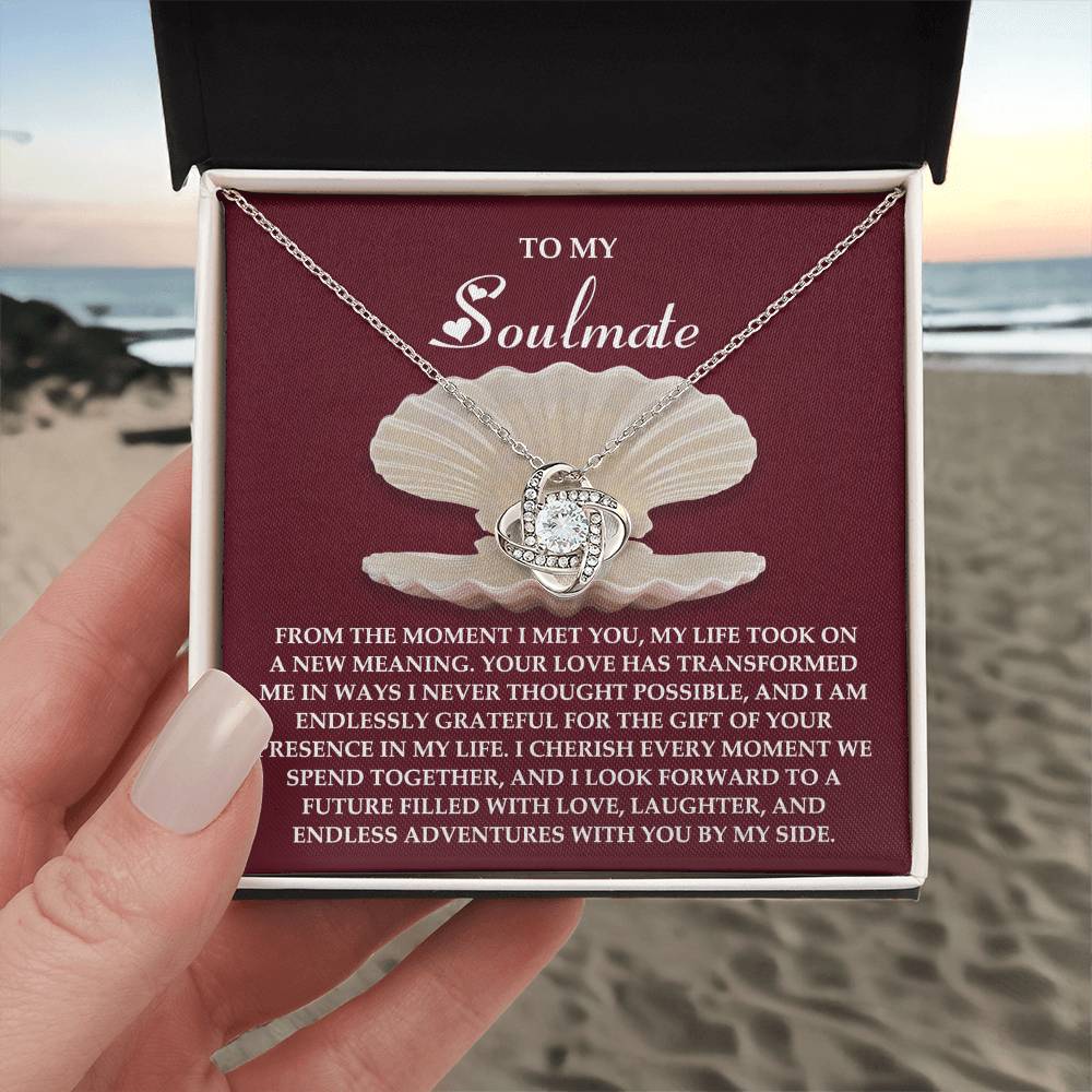 To My Soulmate Jewelry Gift - Every Moment - Love Knot Necklace