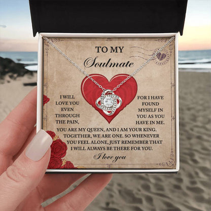 To My Soulmate Jewelry Gift - Found Myself - Love Knot Necklace
