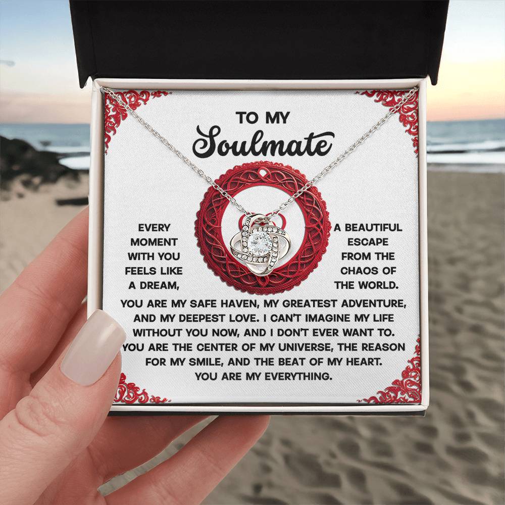 To My Soulmate Jewelry Gift - Feels Like A Dream - Love Knot Necklace