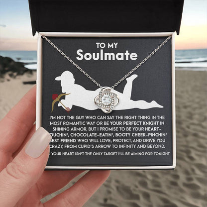 To My Soulmate Jewelry Gift - Cupid's Arrow - Love Knot Necklace